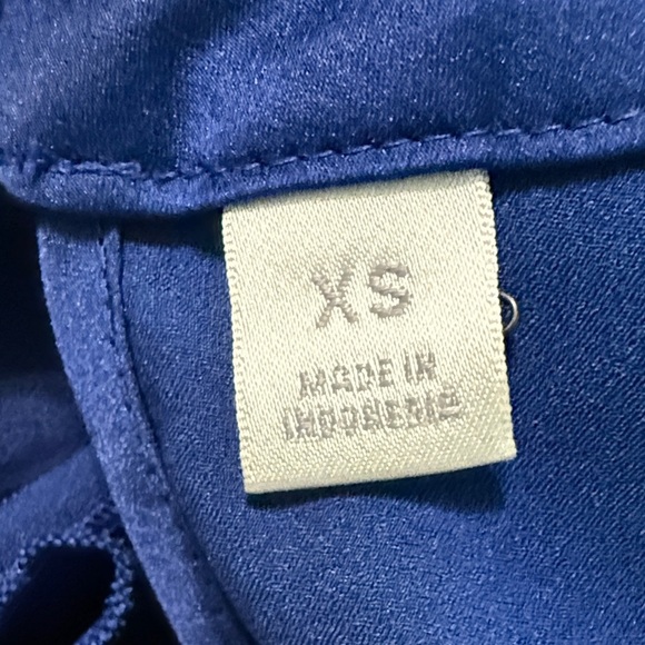 Bisou Bisou Royal Blue Ruffled Bodysuit - Picture 6 of 6